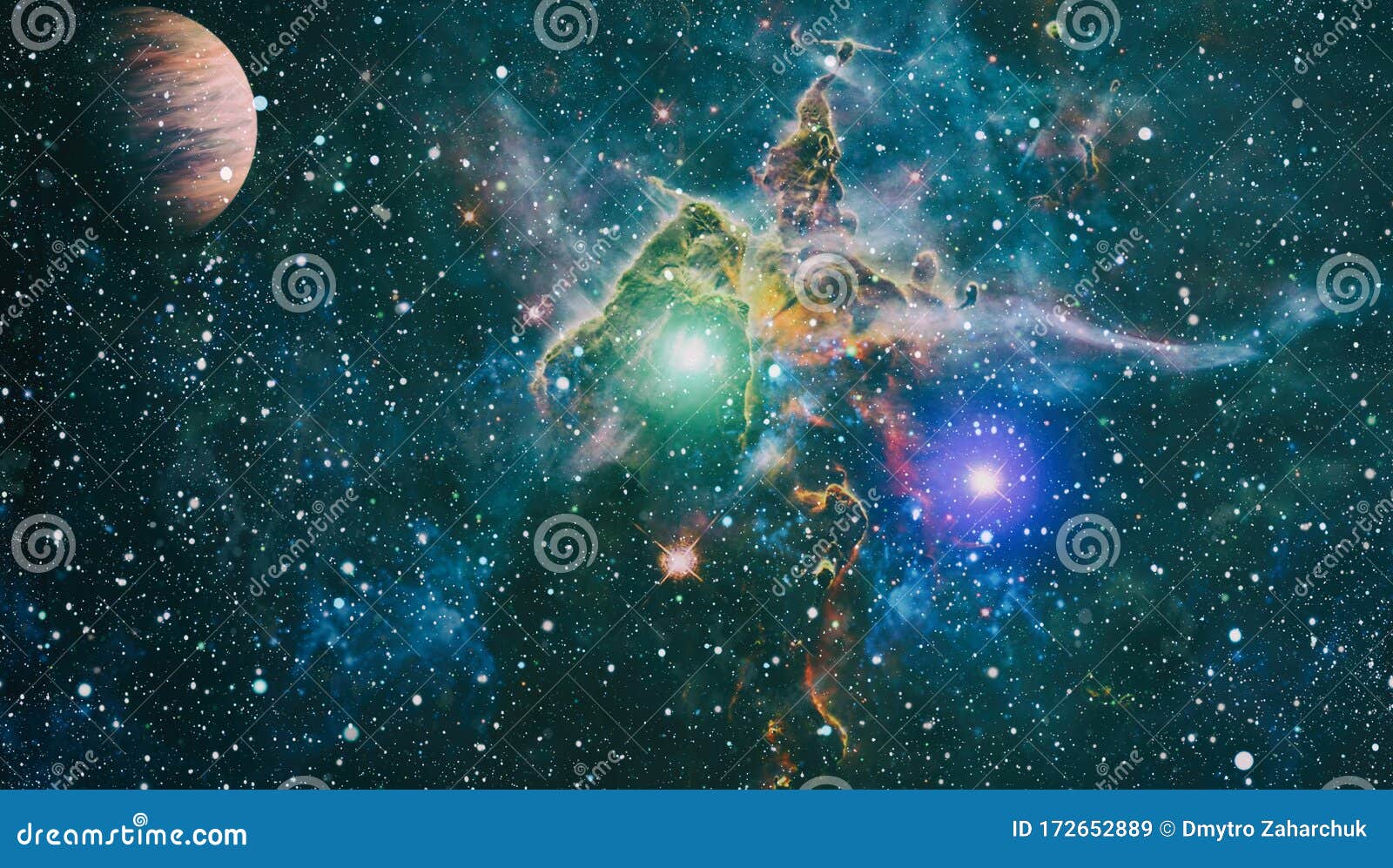 Beautiful Night Sky Star In The Space Collage On Space Science And Education Items Elements