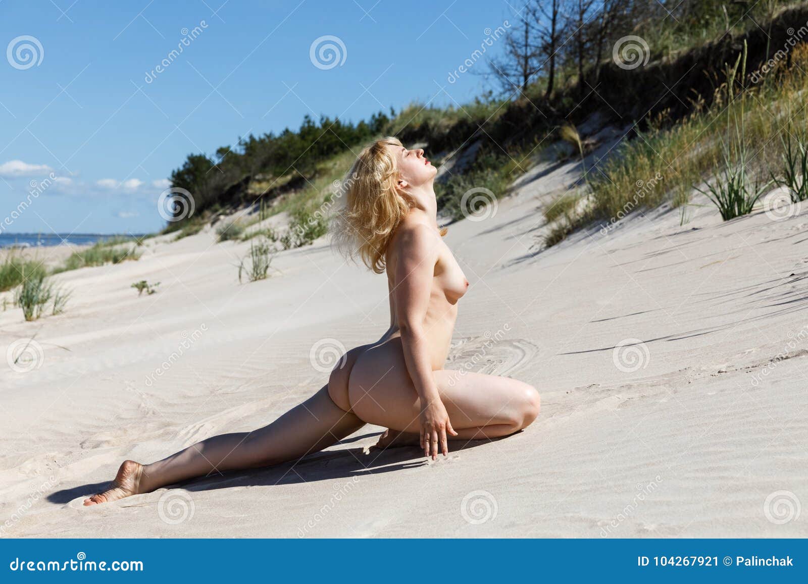 Long Beach Photo Gallery Naked - Beautiful Nude Girl Enjoying Nature Stock Image - Image of ...