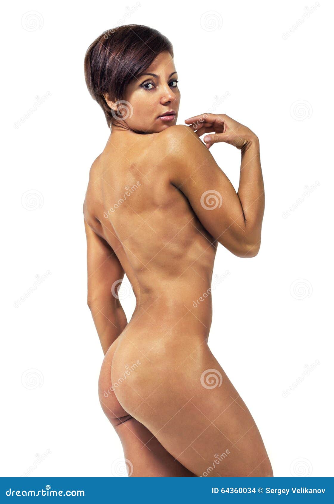 Beautiful Nude Strong Sports Woman Stock Photo - Image of