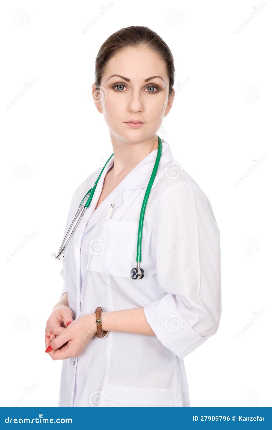 Beautiful female nurse stock photo. Image of friendly 