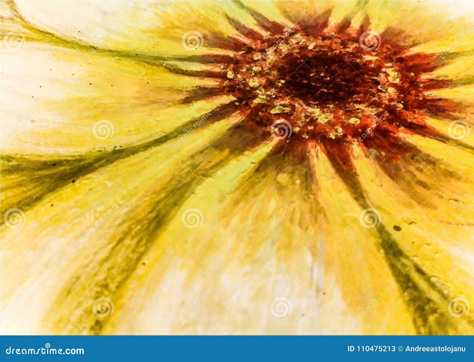 Oil Painting of a Daisy Flower Stock Illustration - Illustration of