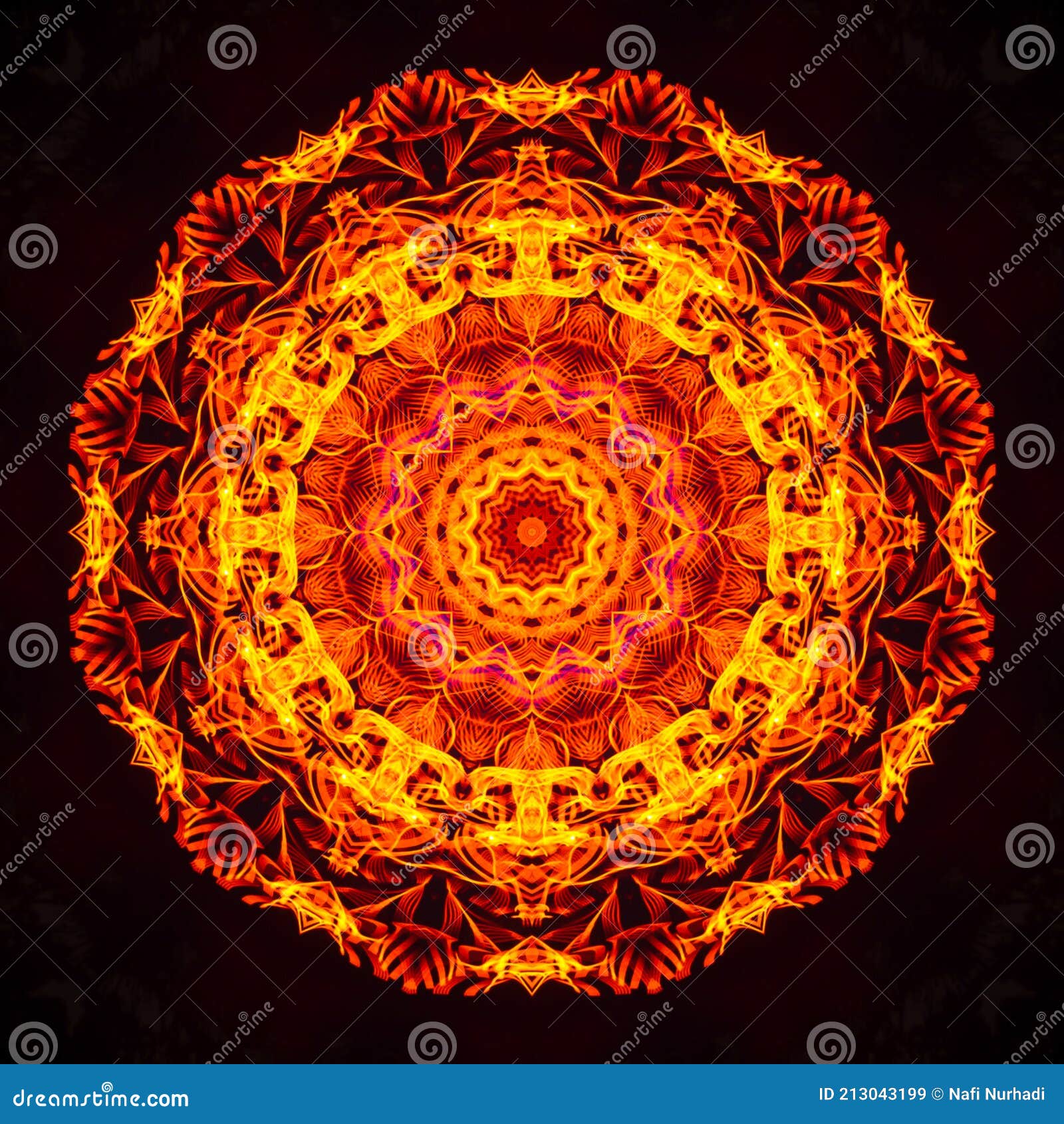 beautiful ornament on a black background