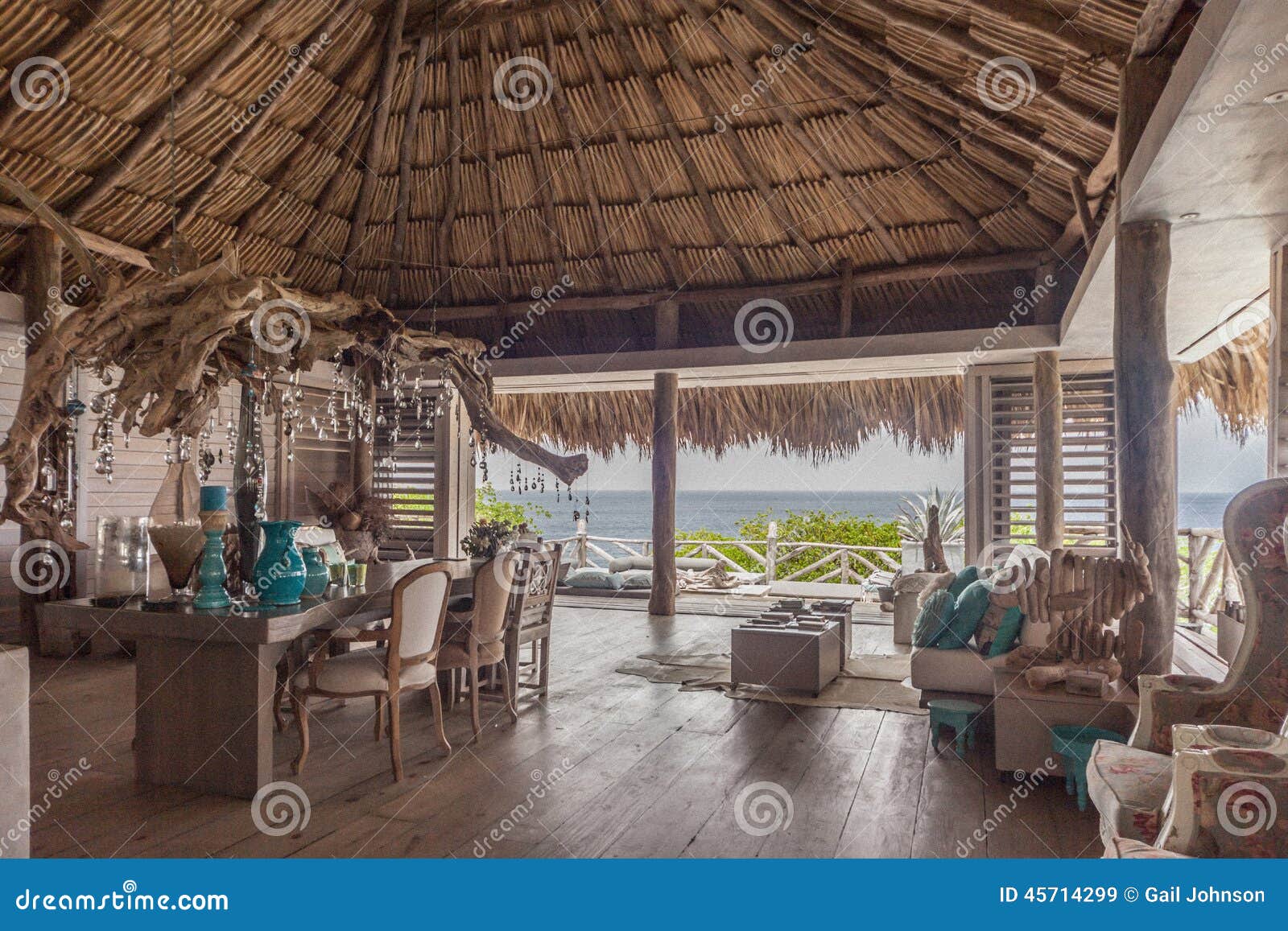 a beautiful palapa house