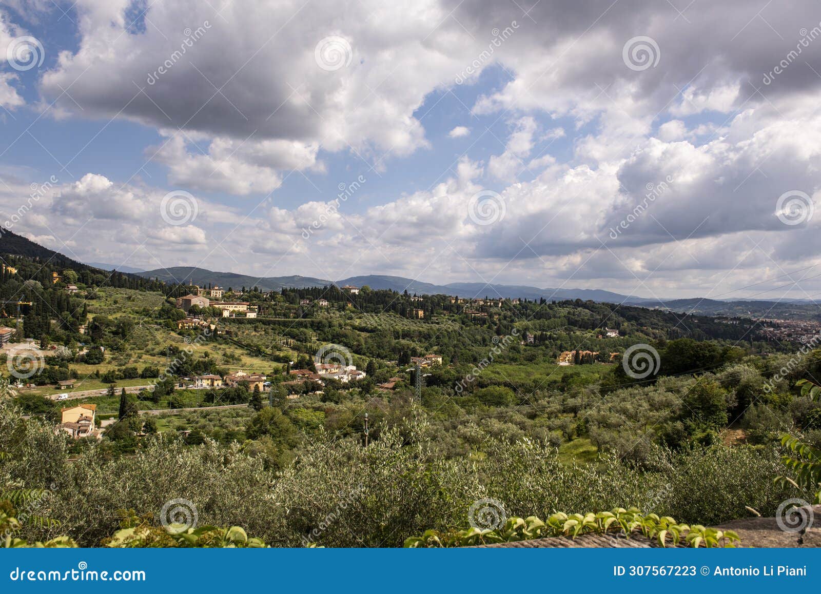 beautiful panorama of mugello in tuscany