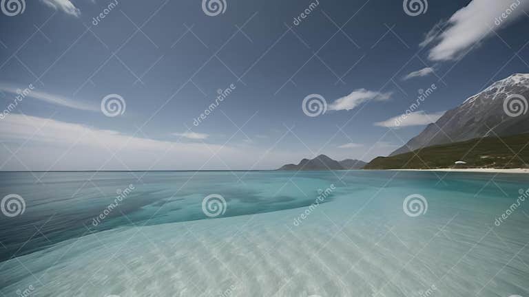 Beautiful Panoramic View of a Beautiful Beach in Patagonia. Generative ...