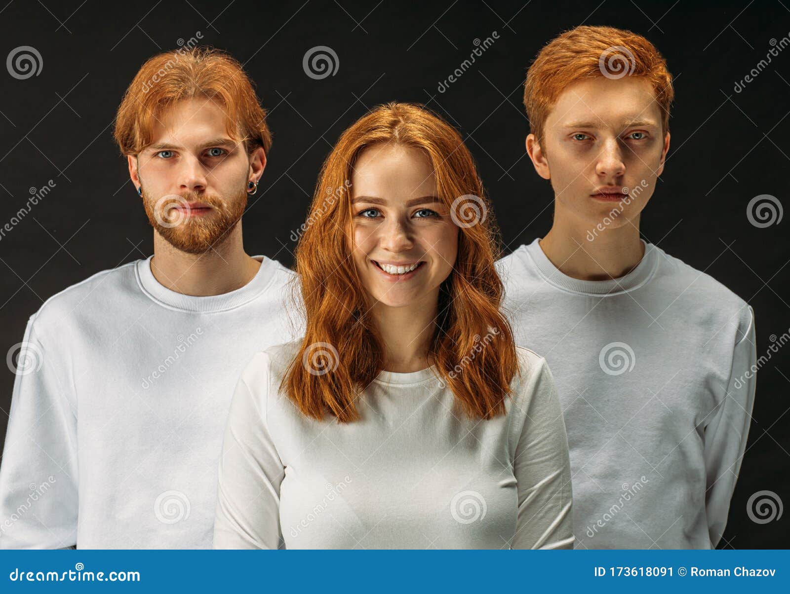Beautiful People With Unusual Hair Colour Stock Image Image Of