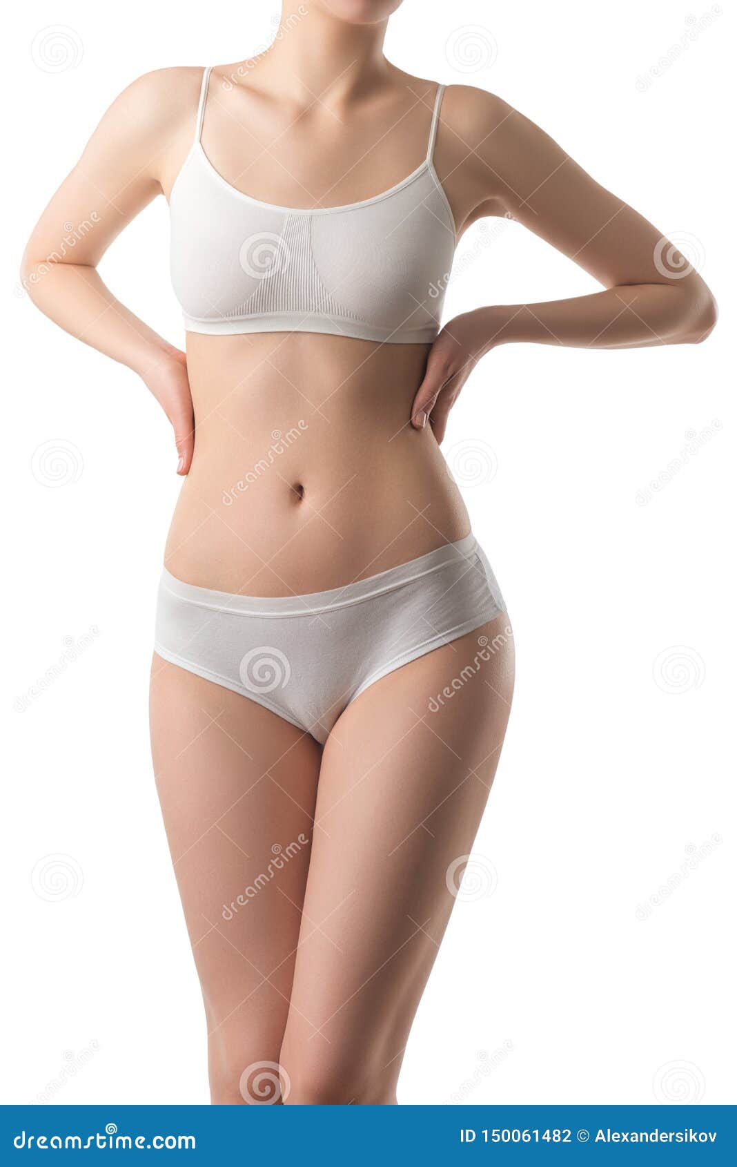 Beautiful Perfect Slim Female Body Fitness Woman Stock Photo