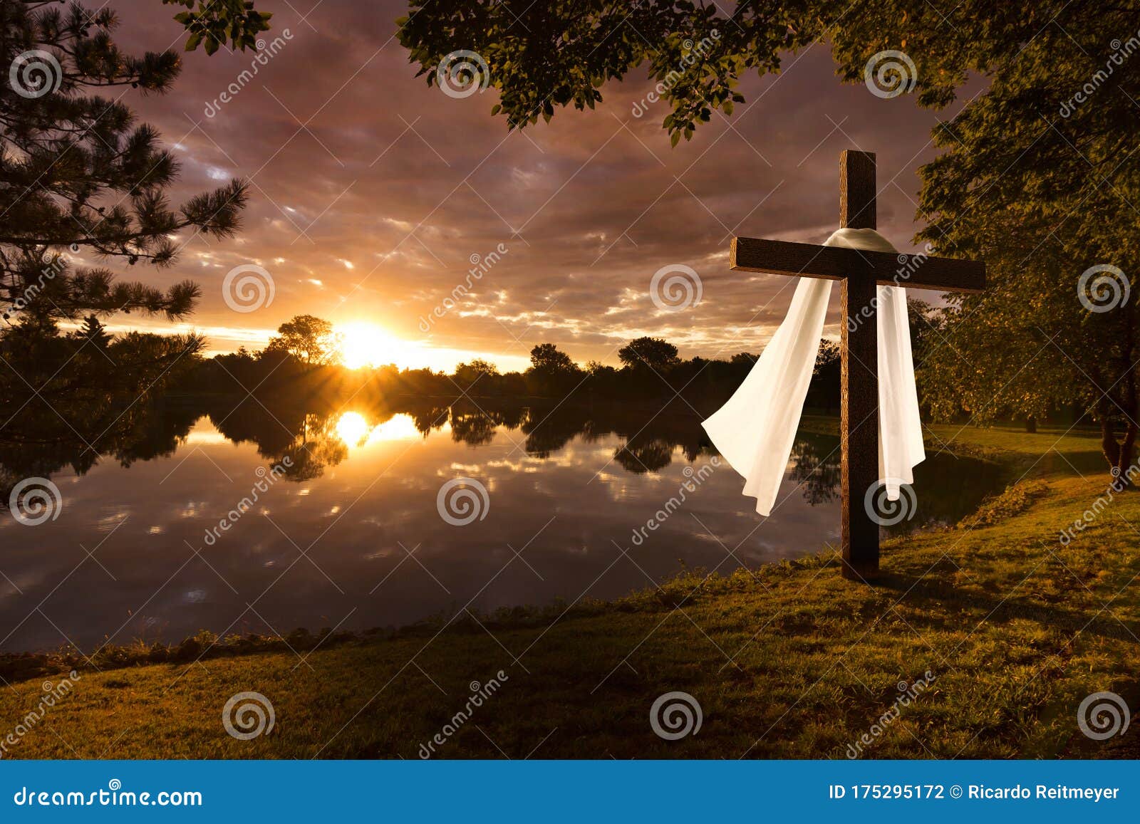 Beautiful Photo Illustration of an Easter Morning Sunrise on a ...