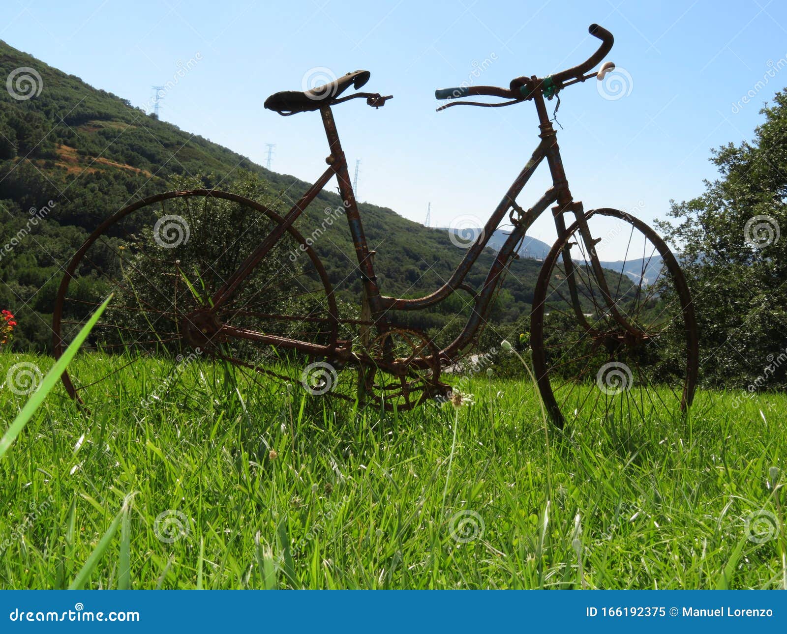 beautiful photo of a rusty old bicycle and abused