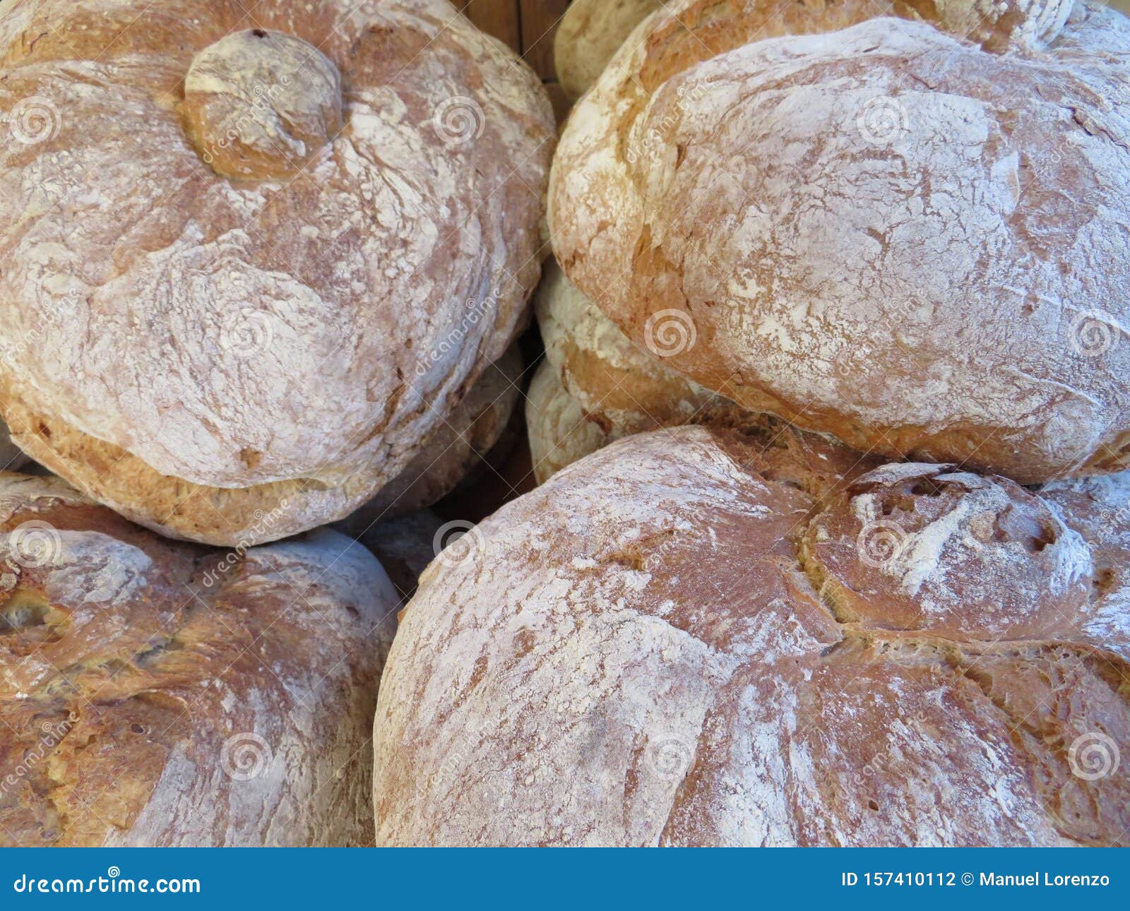 beautiful picture of artisan bread prepared by hand