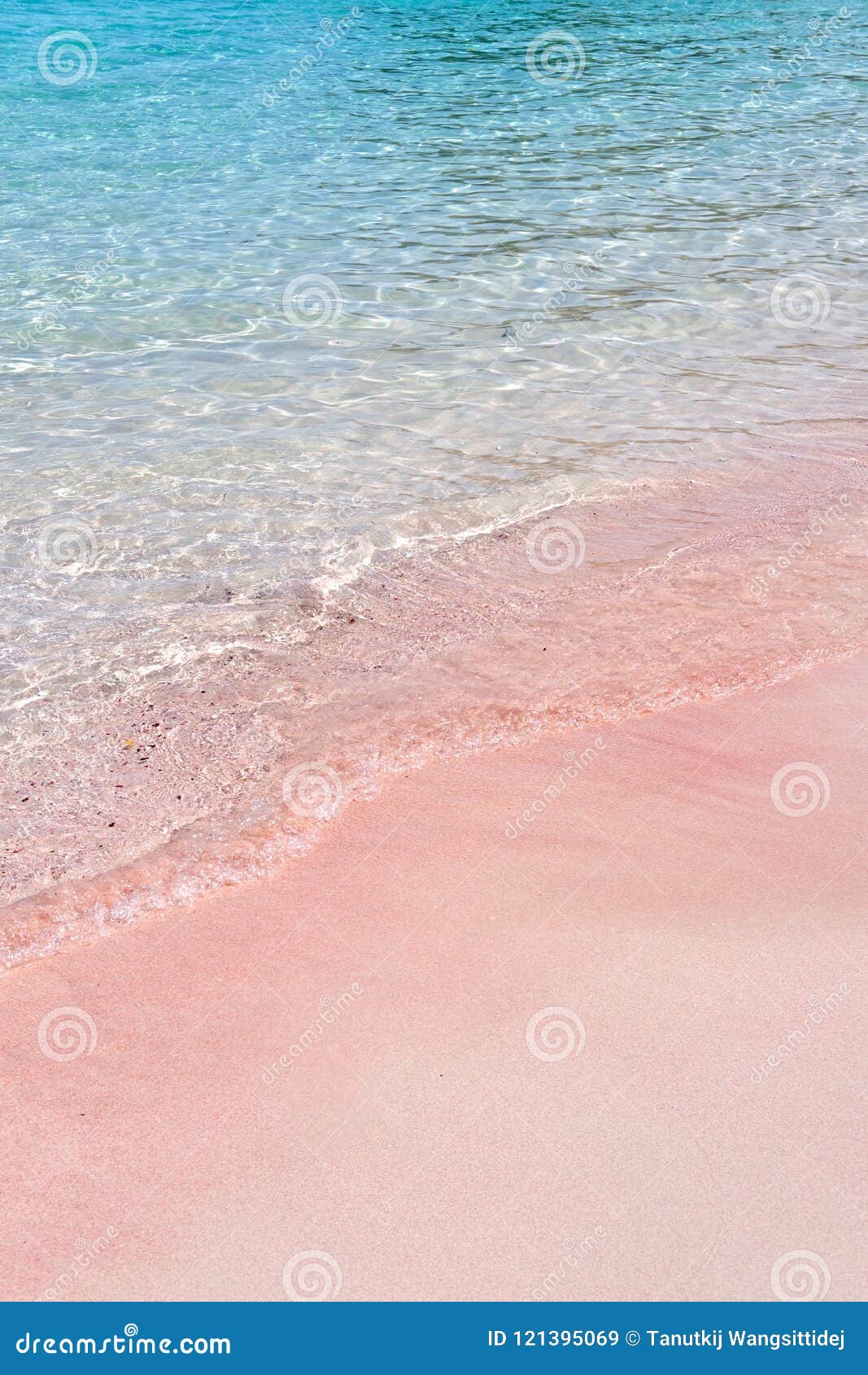a beautiful pink beach and blue clear water from komodo island komodo national park, labuan bajo, flores, indonesia