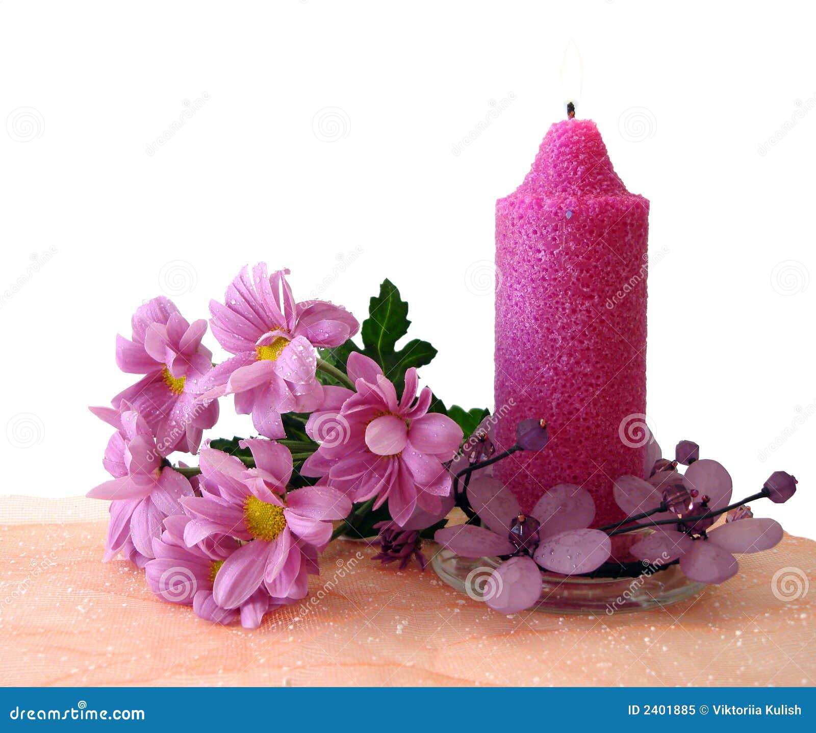 Beautiful Pink Candle Royalty Free Stock Photo Image 2401885