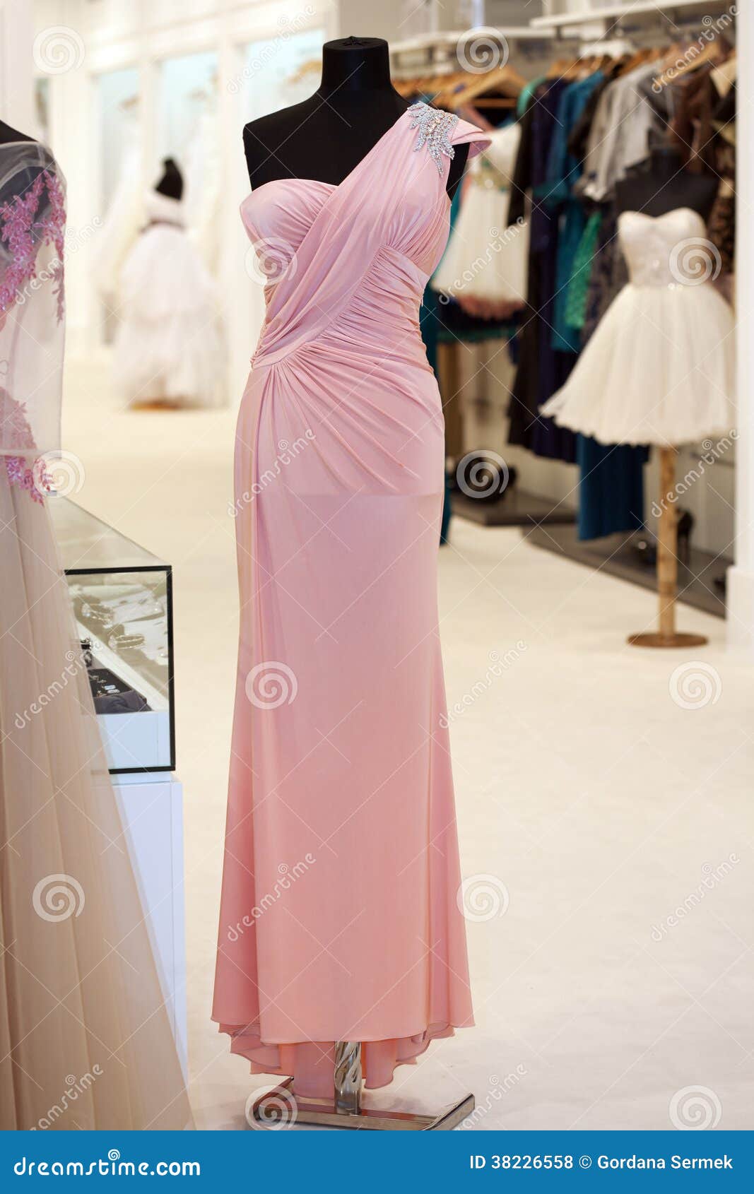 Beautiful Pink Gown on Mannequin Stock Photo Image of elegant