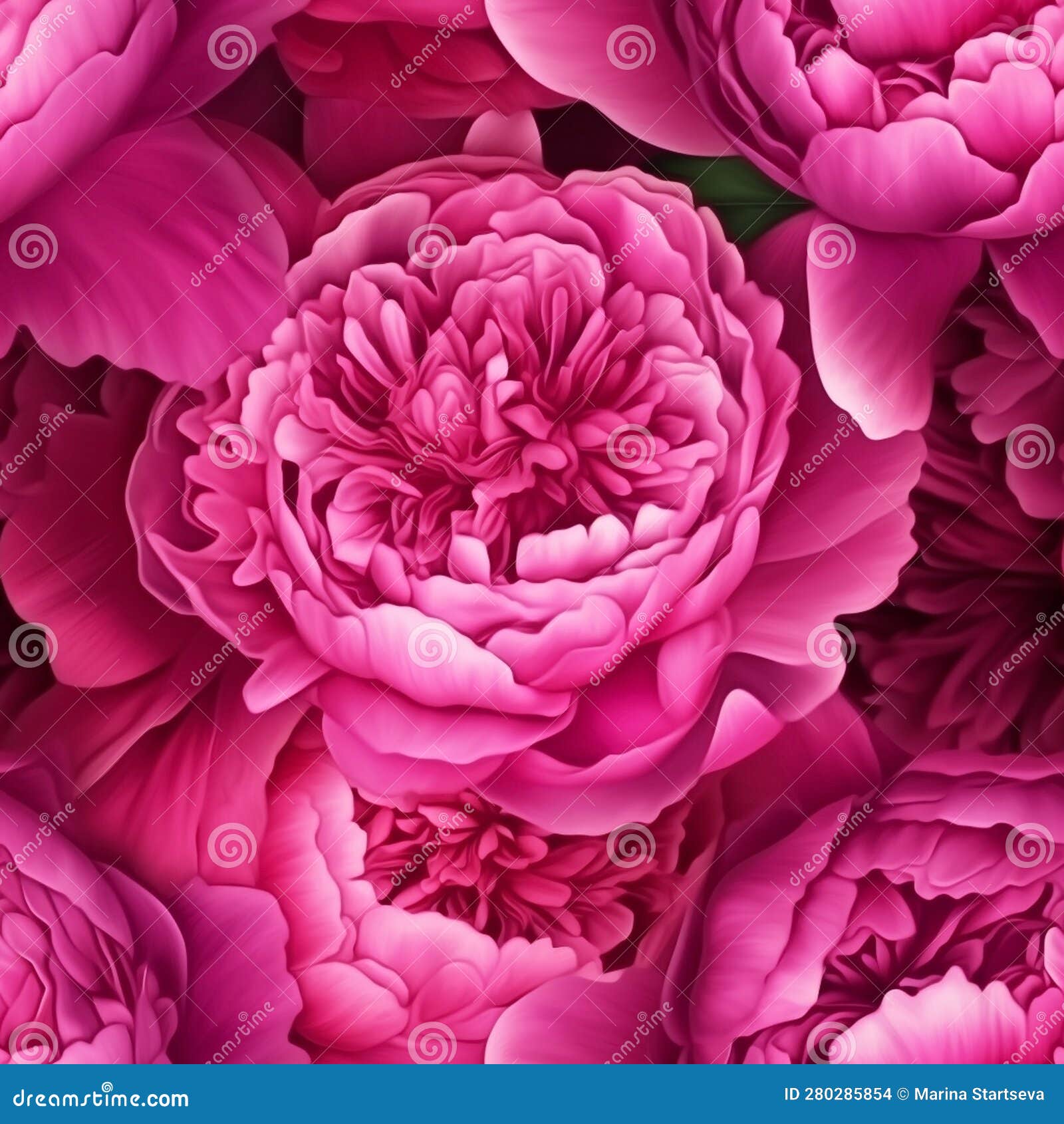 Beautiful Pink Peony Flowers Close Up, Generative AI, Generative