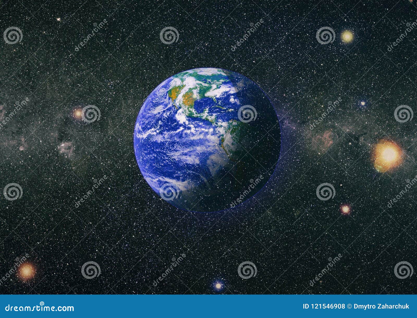 Beautiful Planet Earths Earth Sun And Galaxy Elements Of This