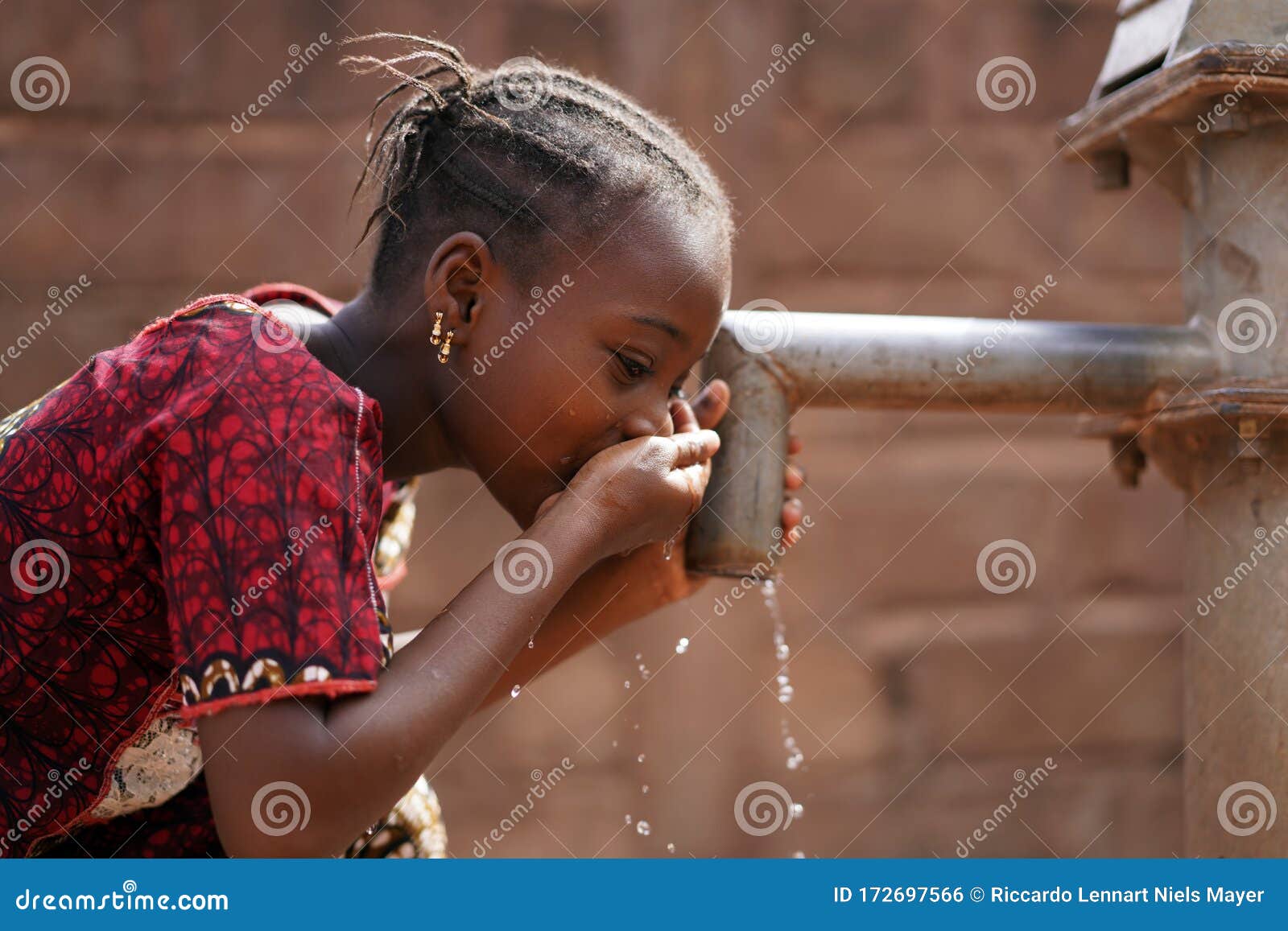 Beautiful Portrait of African Children Drinking Outdoors Fresh ...
