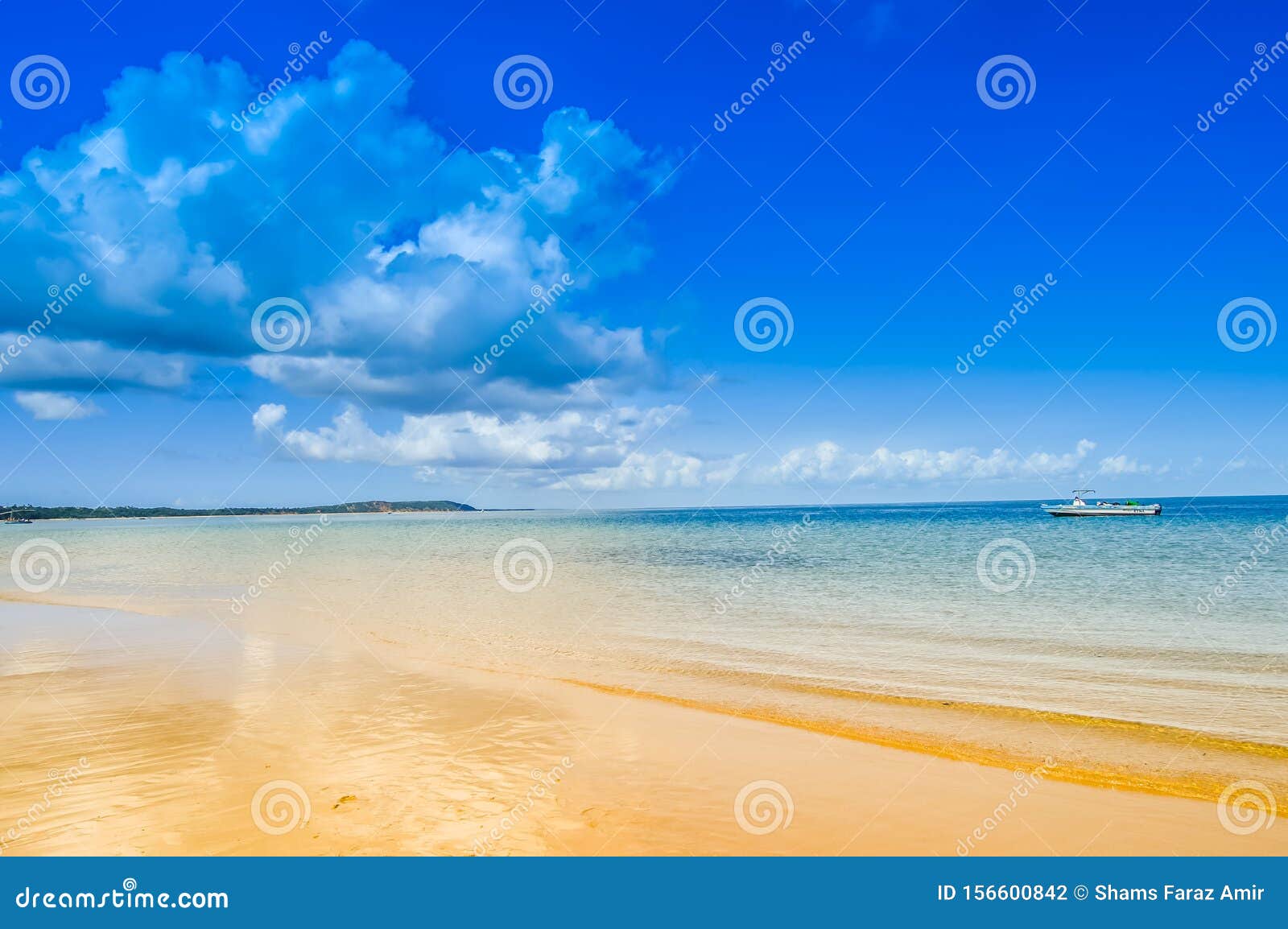 portuguese island beach with turqoise water , mozambique