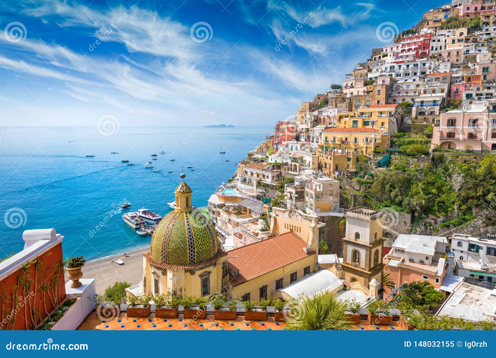 beautiful positano, amalfi coast in campania, italy