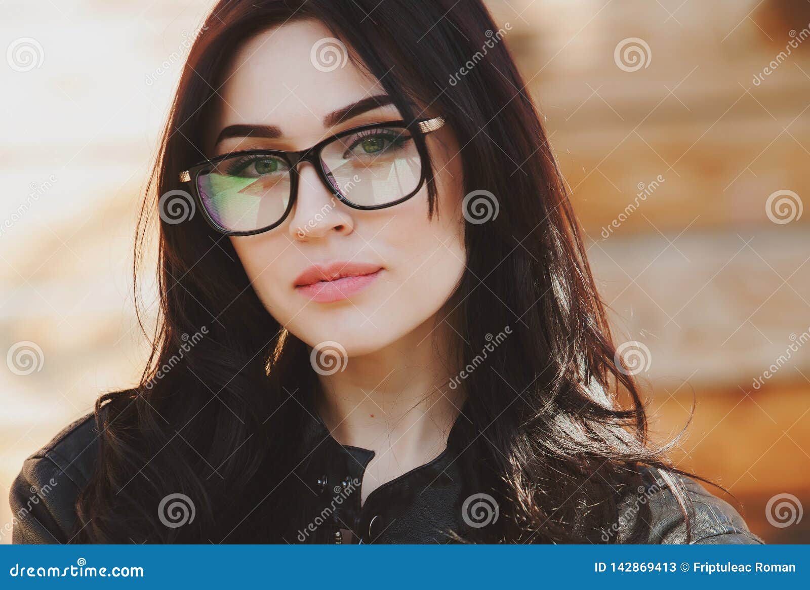 Brunette girls with glasses