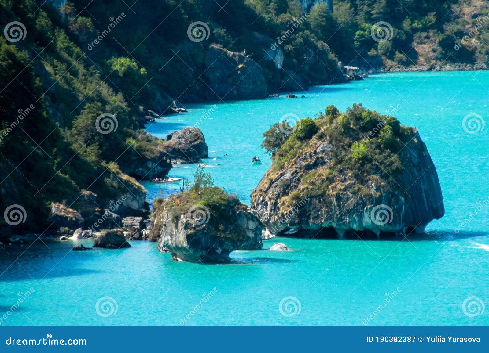 capillas de marmol island in puerto rio tranquilo, carretera austral,, chile