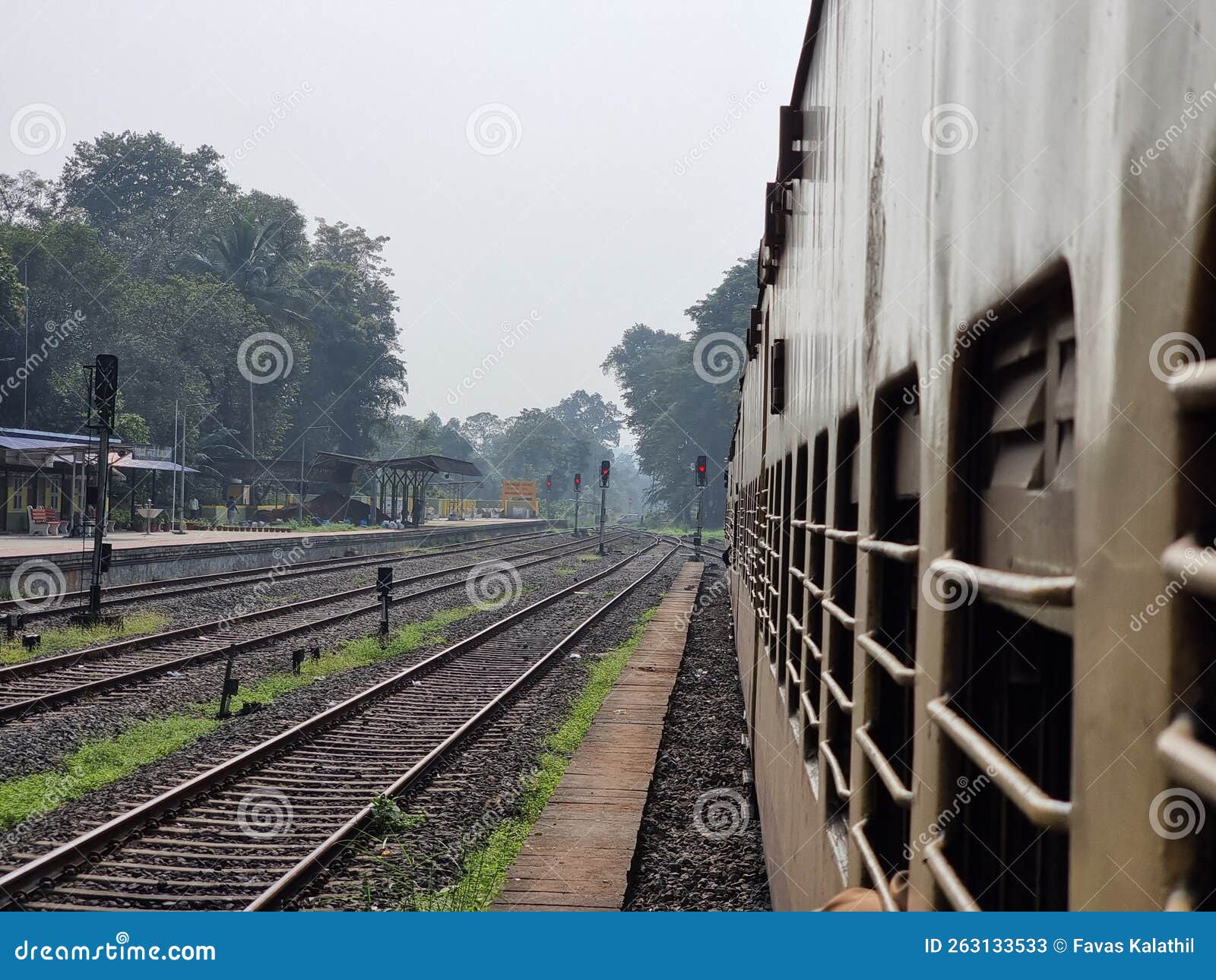 Beautiful Railway Station In Kerala, India. Stock Image - Image Of ...