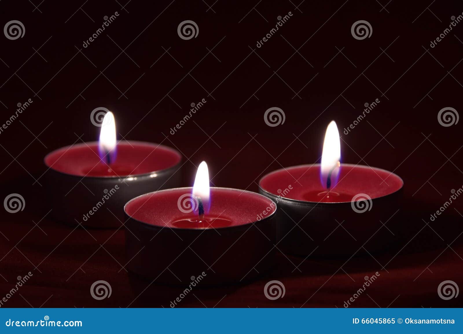 Beautiful Red Candles in the Darkness Stock Image Image of holiday