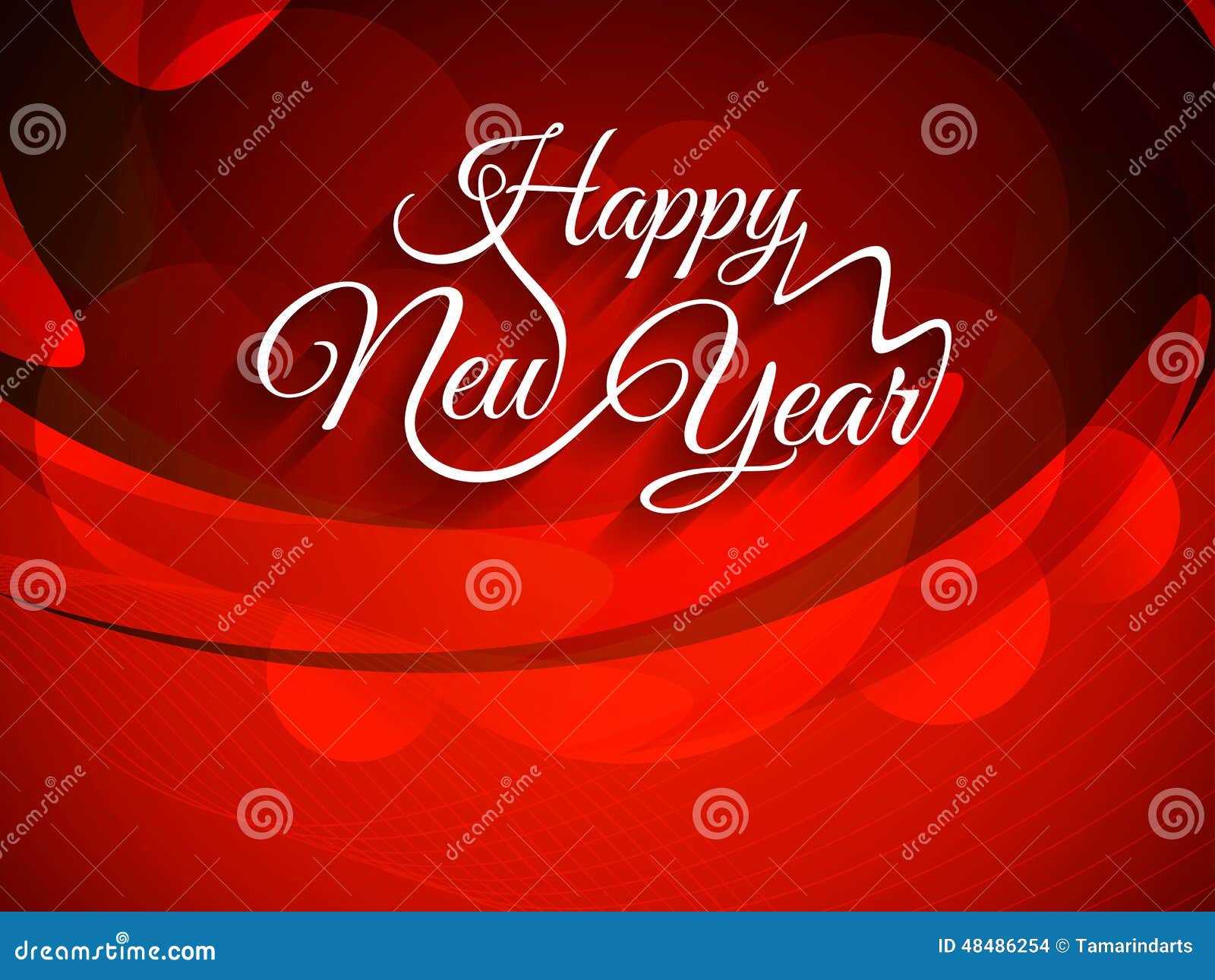 Beautiful Red Color Background with Elegant Text Design of Happy ...