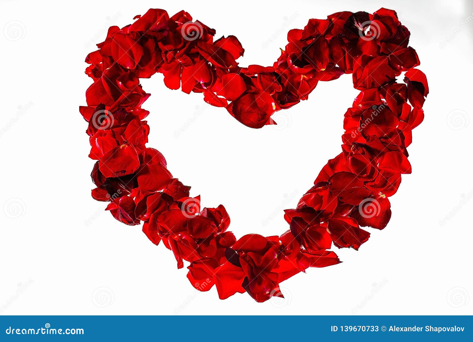 Beautiful Red Heart of Red Rose Petals Background. Romantic. Love ...