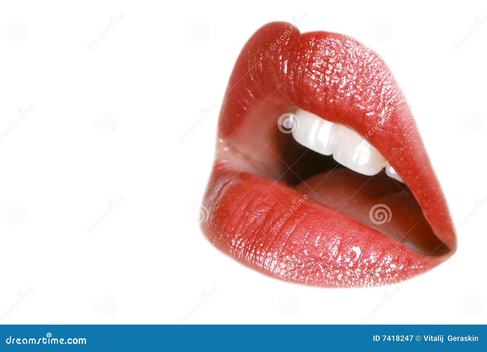 Beautiful Red Lips Isolated on White Stock Image Image of lips, sweet