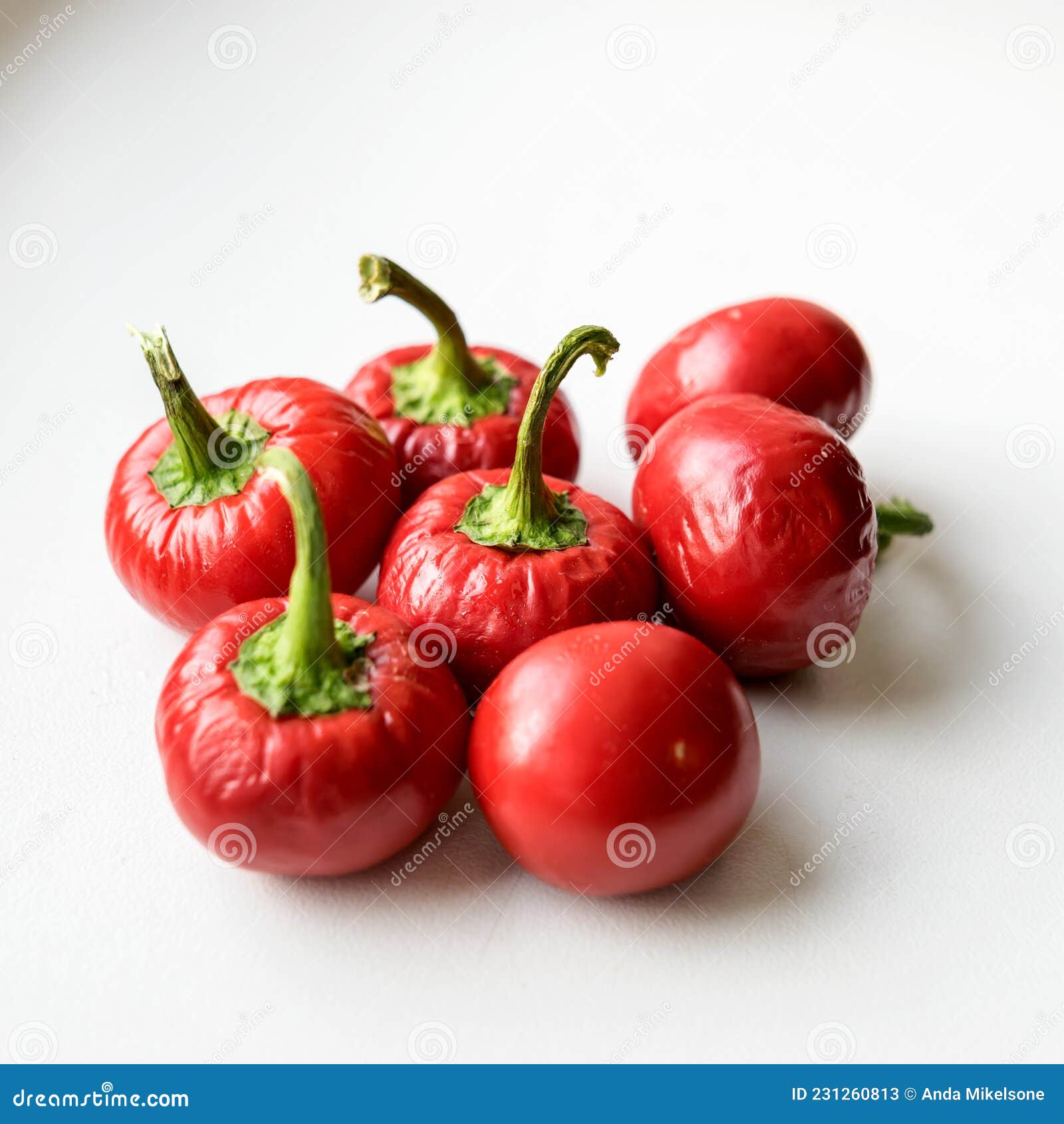 Beautiful Red Mini Peppers on a Light Background Stock Image Image of colorful, wallpaper