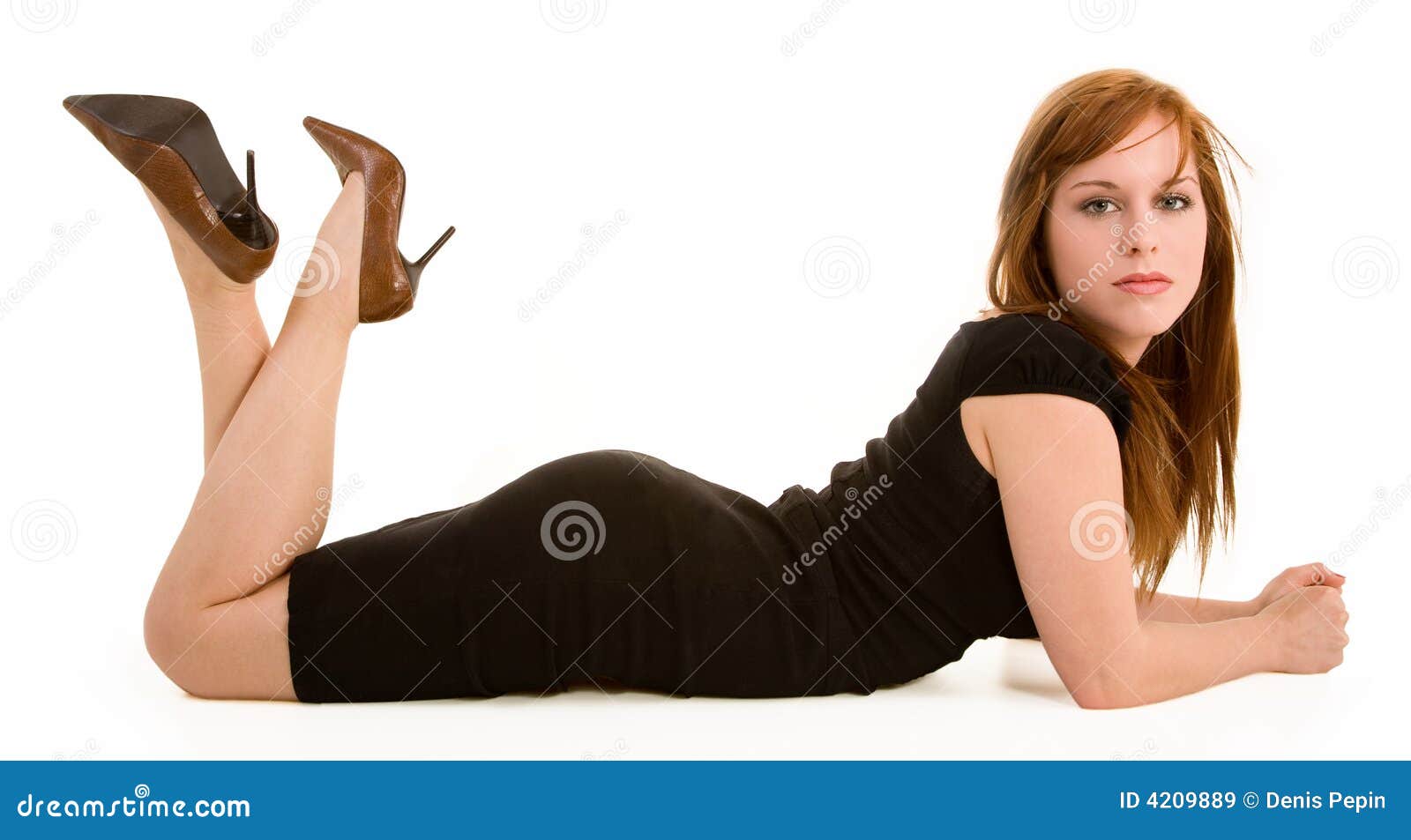 Beautiful Redhead Lying Down And Relaxing Stock Image Image Of Looks Isolated 4209889