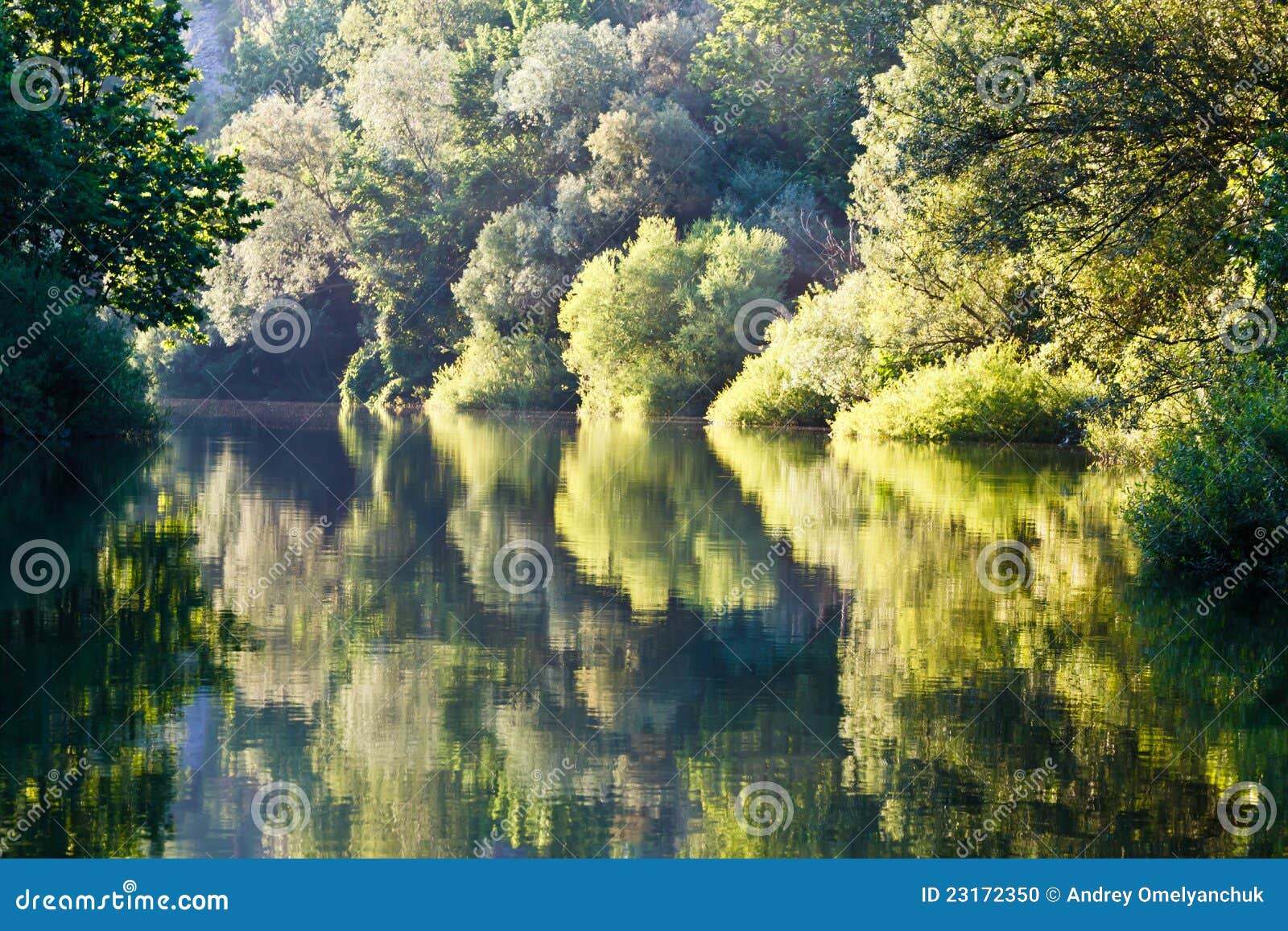 Beautiful Reflection on Cetina River Near Split Stock Photo Image of