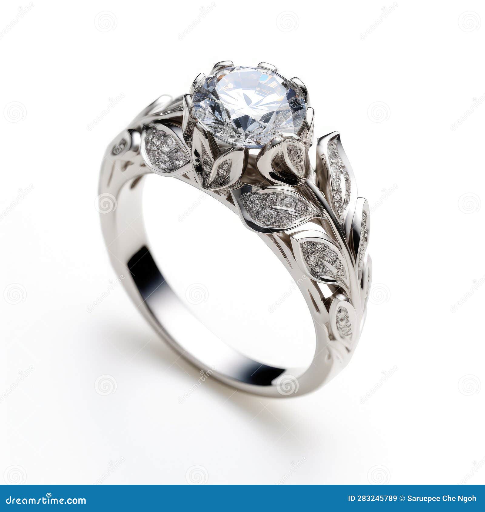 Beautiful Ring Design. Wedding Engagement Rings with Diamonds on