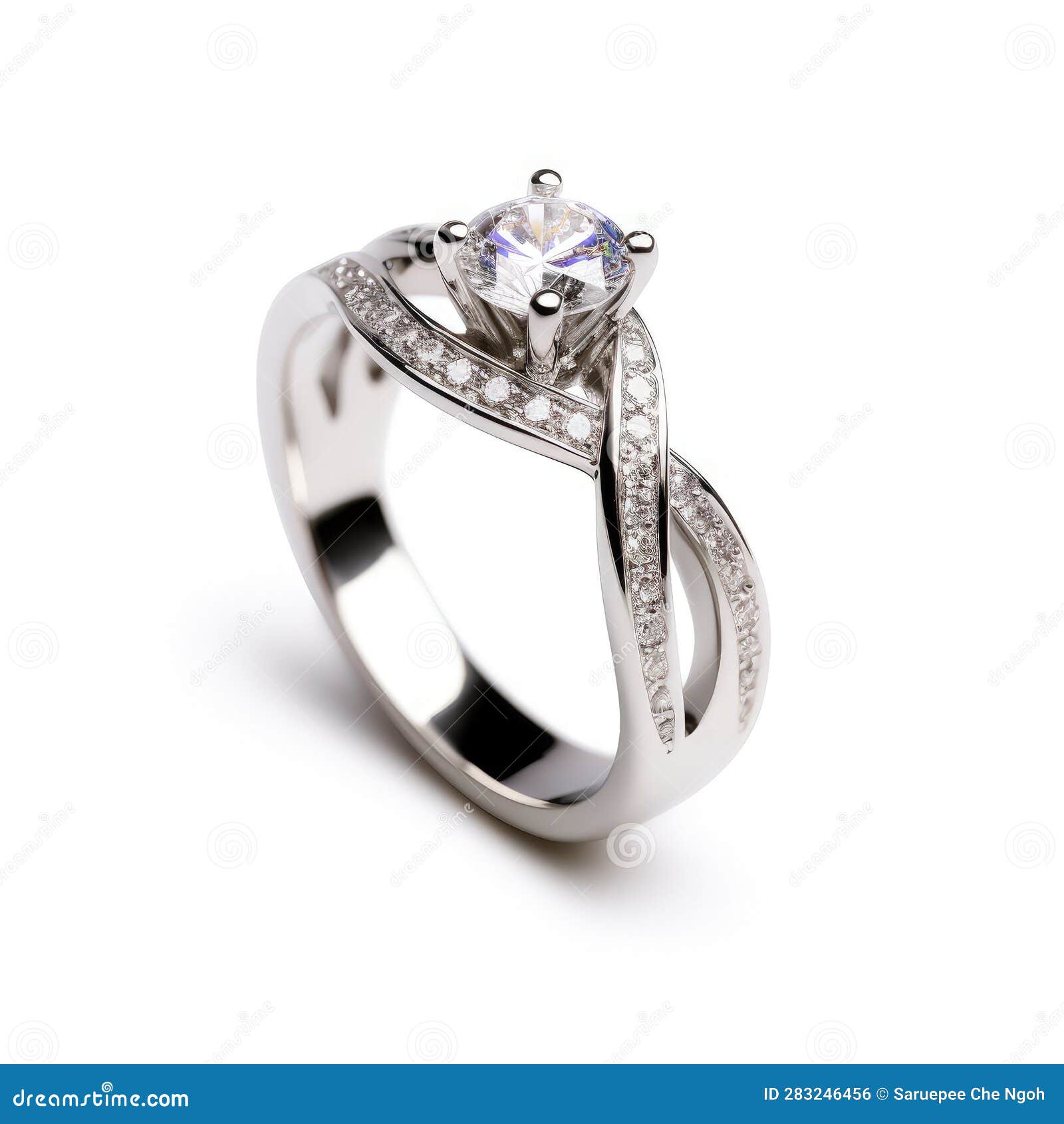 Beautiful Ring Design. Wedding Engagement Rings with Diamonds on