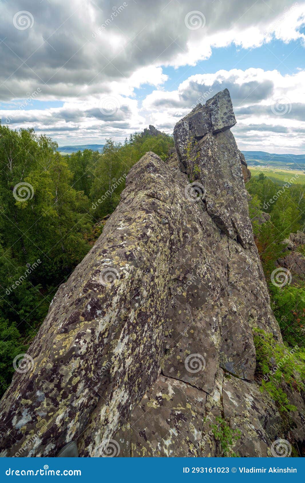 beautiful rock outcrops on the alabia ridge in the ural mountains