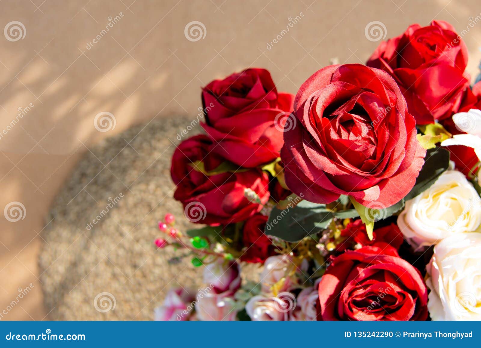 Beautiful Rose of Artificial Flowers, Artificial Pastel Rose Flowers Stock Photo Image of