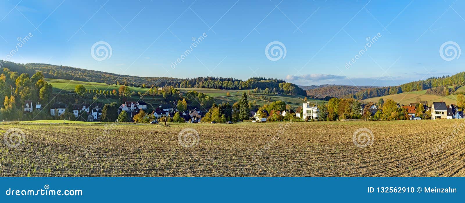 Beautiful Rural Landscape in Sunrise in the Taunus Area in Hesse Stock ...