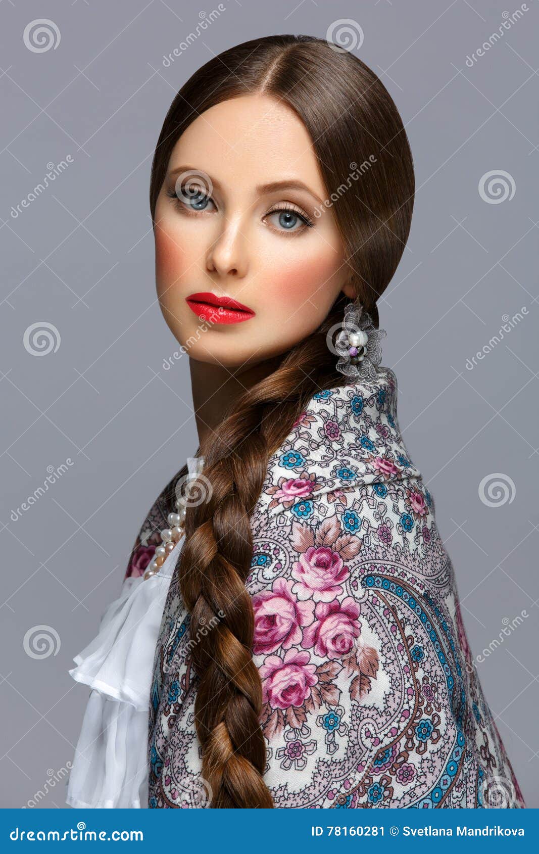 Beautiful Russian Girl Stock Image Image Of Folk Caucasian 78160281