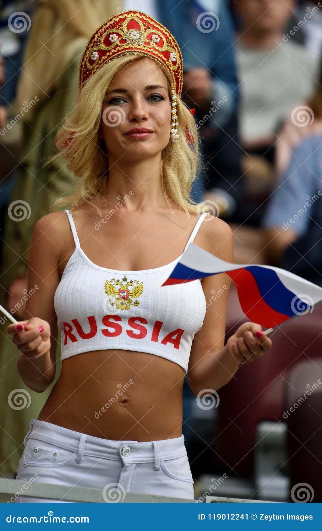 Beautiful Russian Lady Waving Russian Flags During The Opening M Editorial Photo Image Of Celebrate Moscow