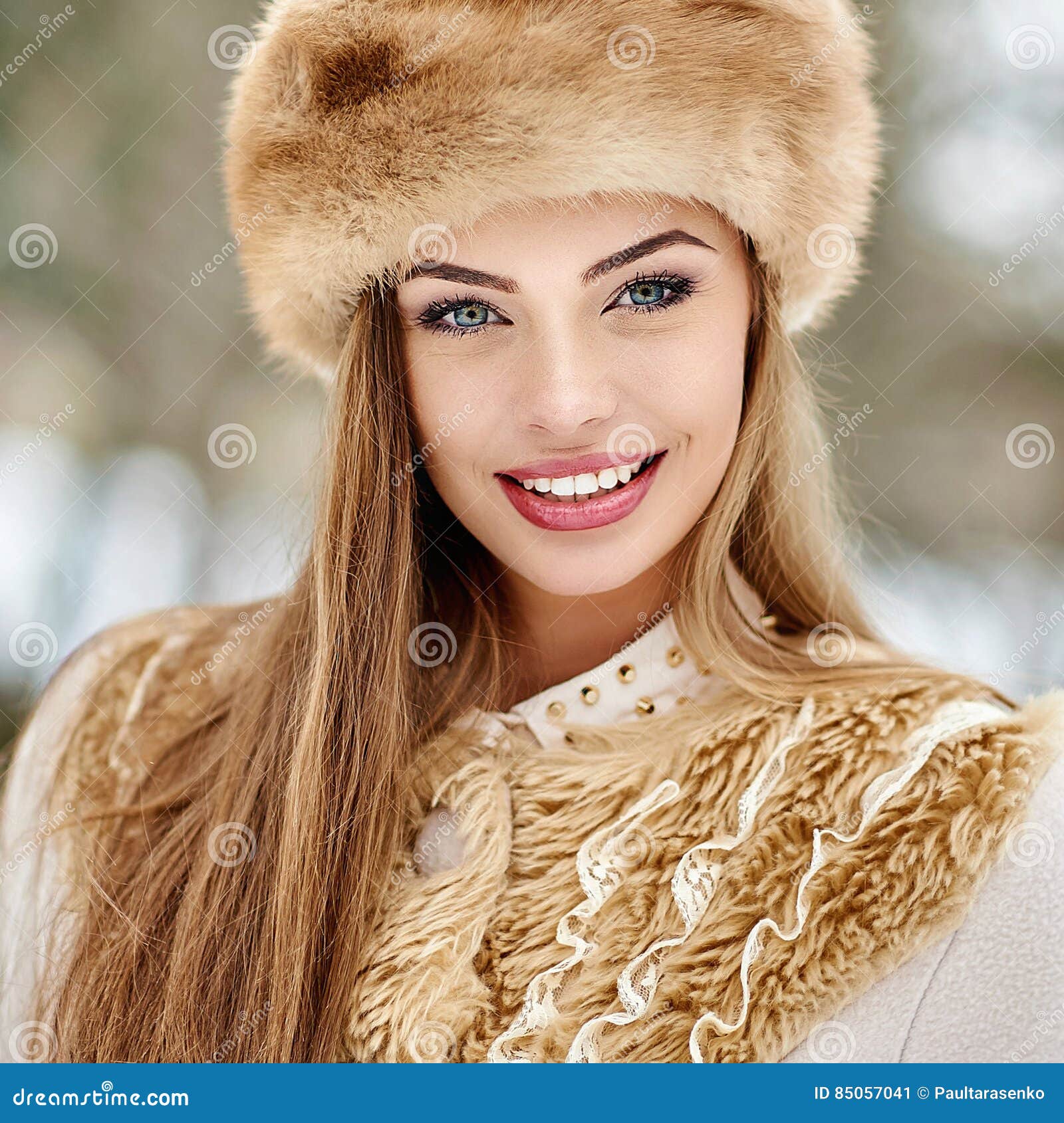 Beautiful Russian Winter Girl Portrait Stock Image Image Of Portrait Russian