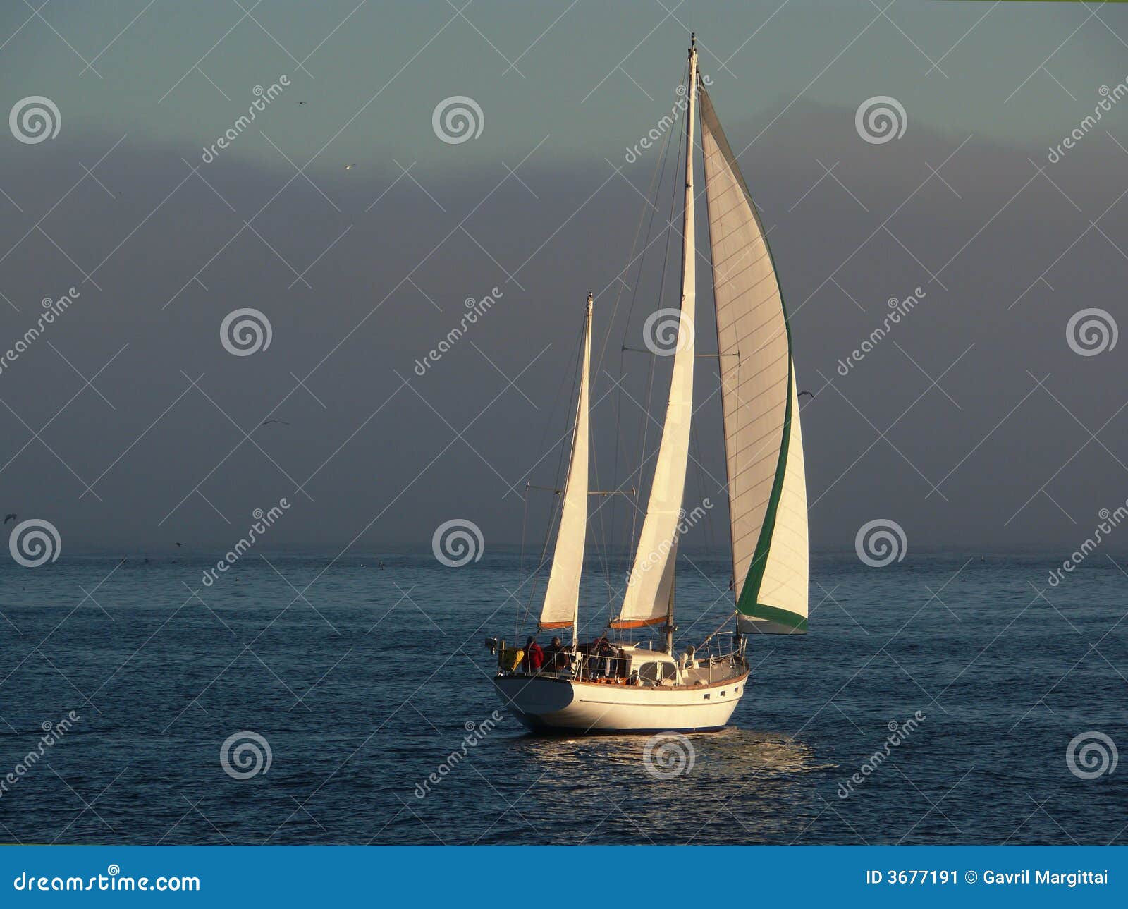 Beautiful Sailboat Cruising 2 Stock Image Image of mood, landscape