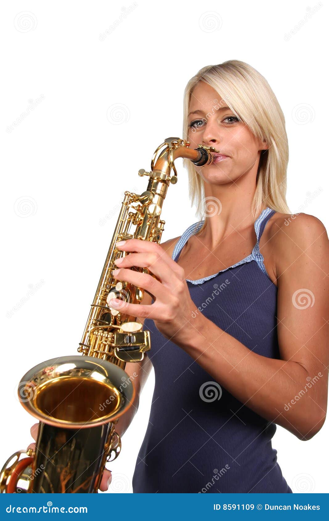 Beautiful Sax Player stock image. Image of hairstyle, instrument 8591109