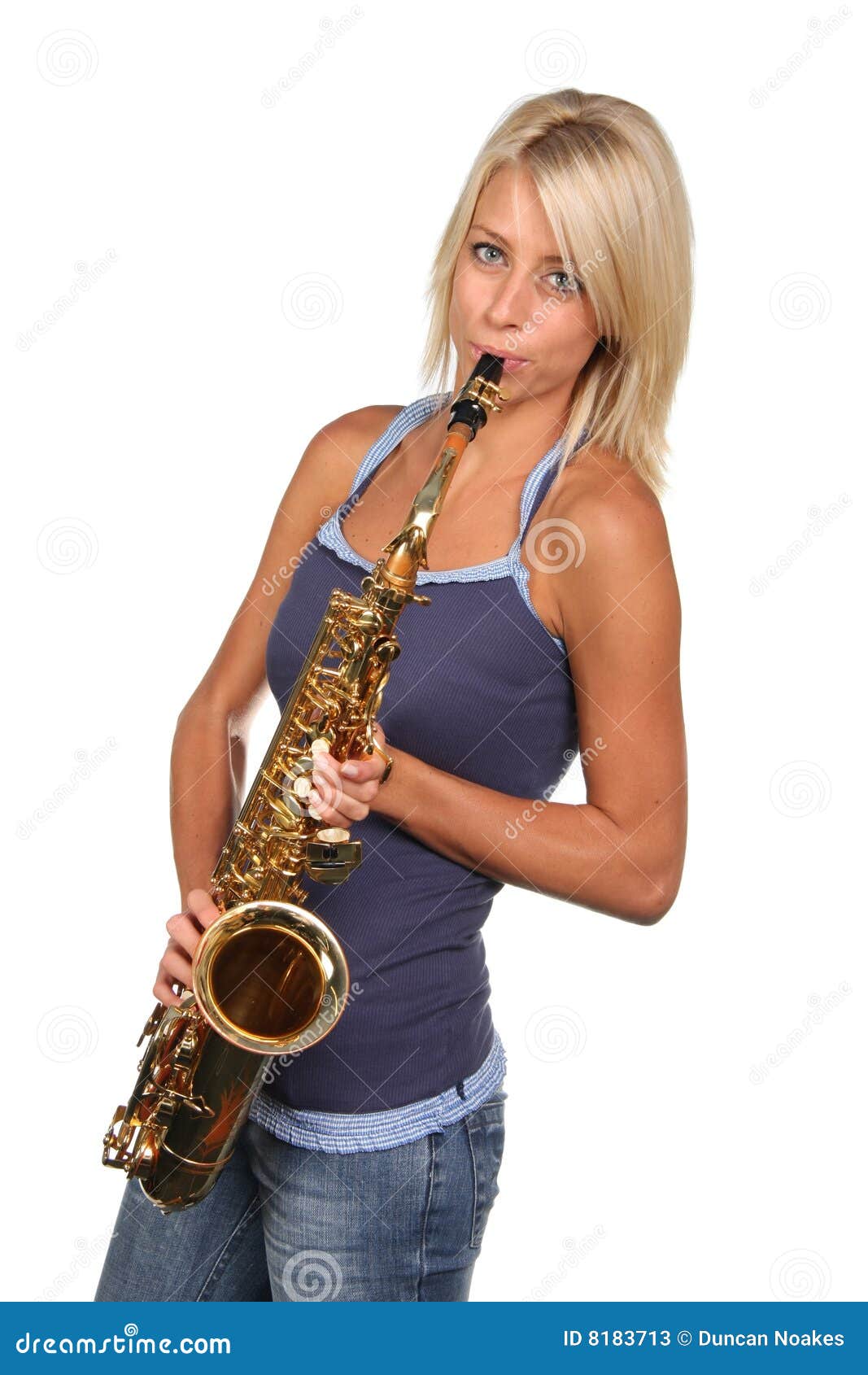 Beautiful Saxophone Player stock image. Image of perfect 