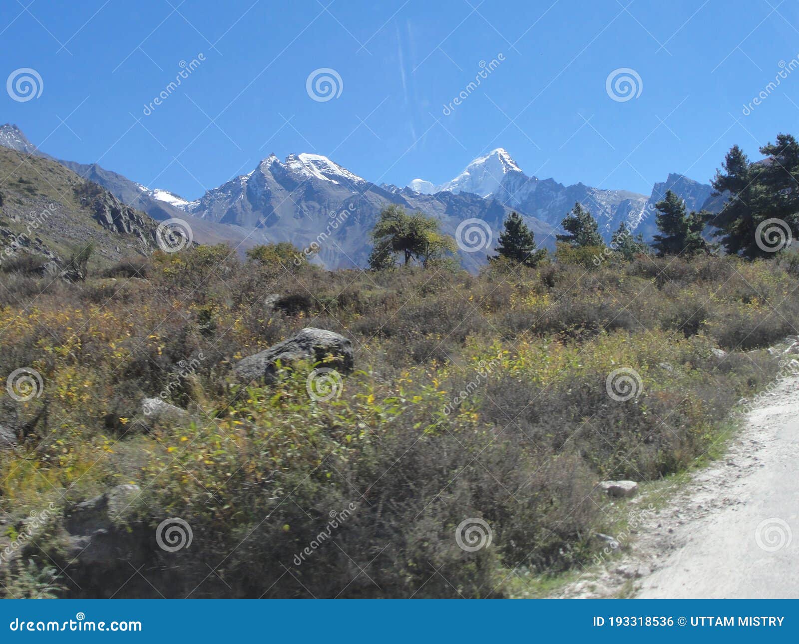 Mountain View from the Plain Land Stock Photo Image of glass, india