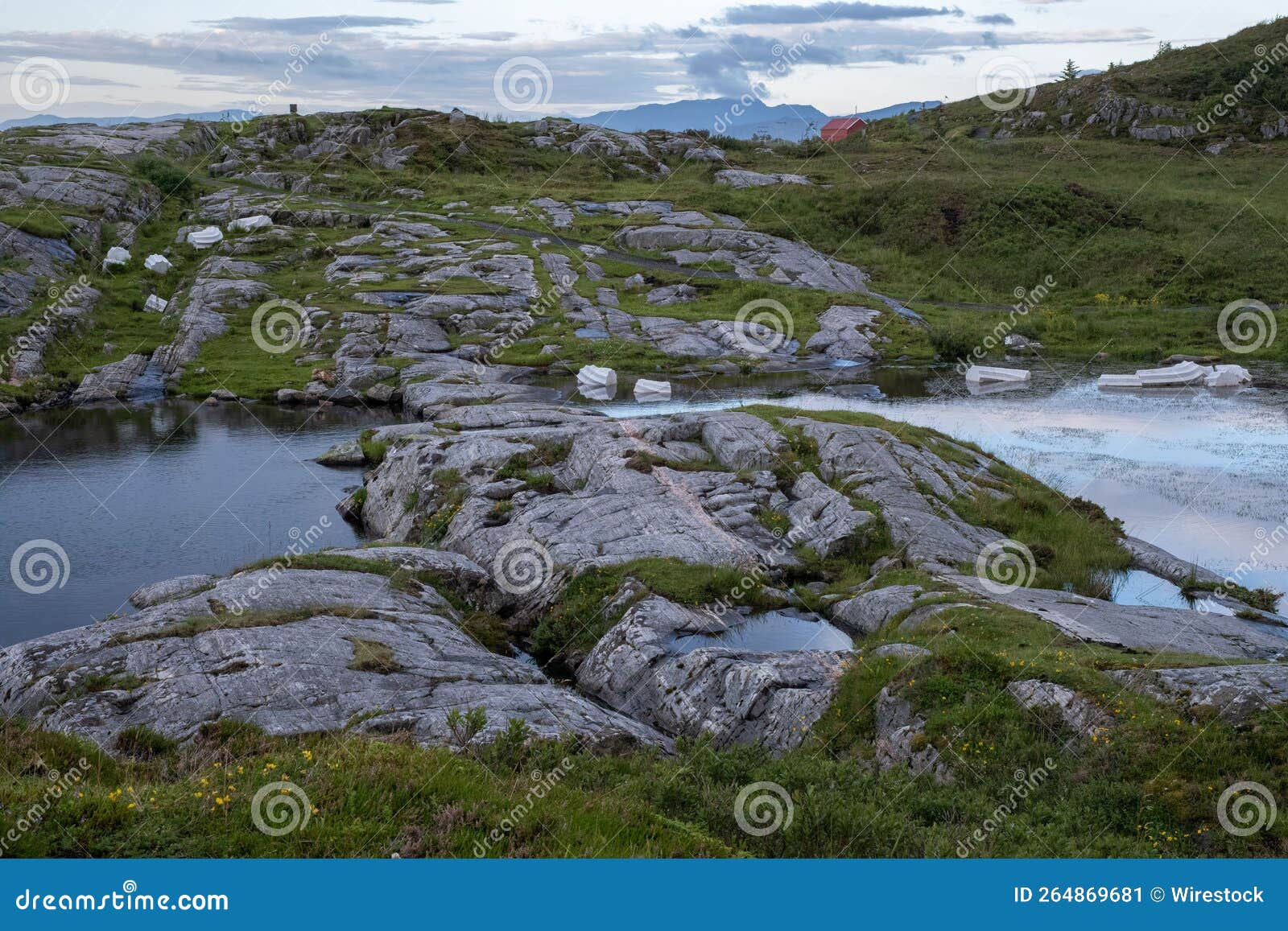 beautiful scenery of columna transatlantica on the atlantic road scenic route in norway