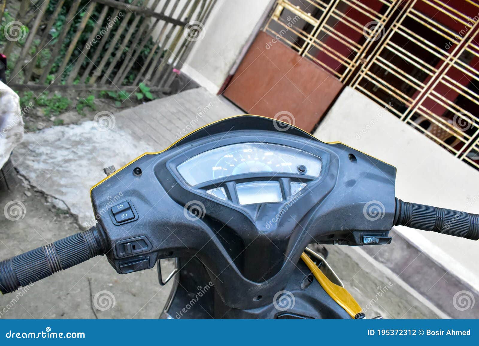 A Beautiful Scooter`s Front View Stock Photo - Image of electric