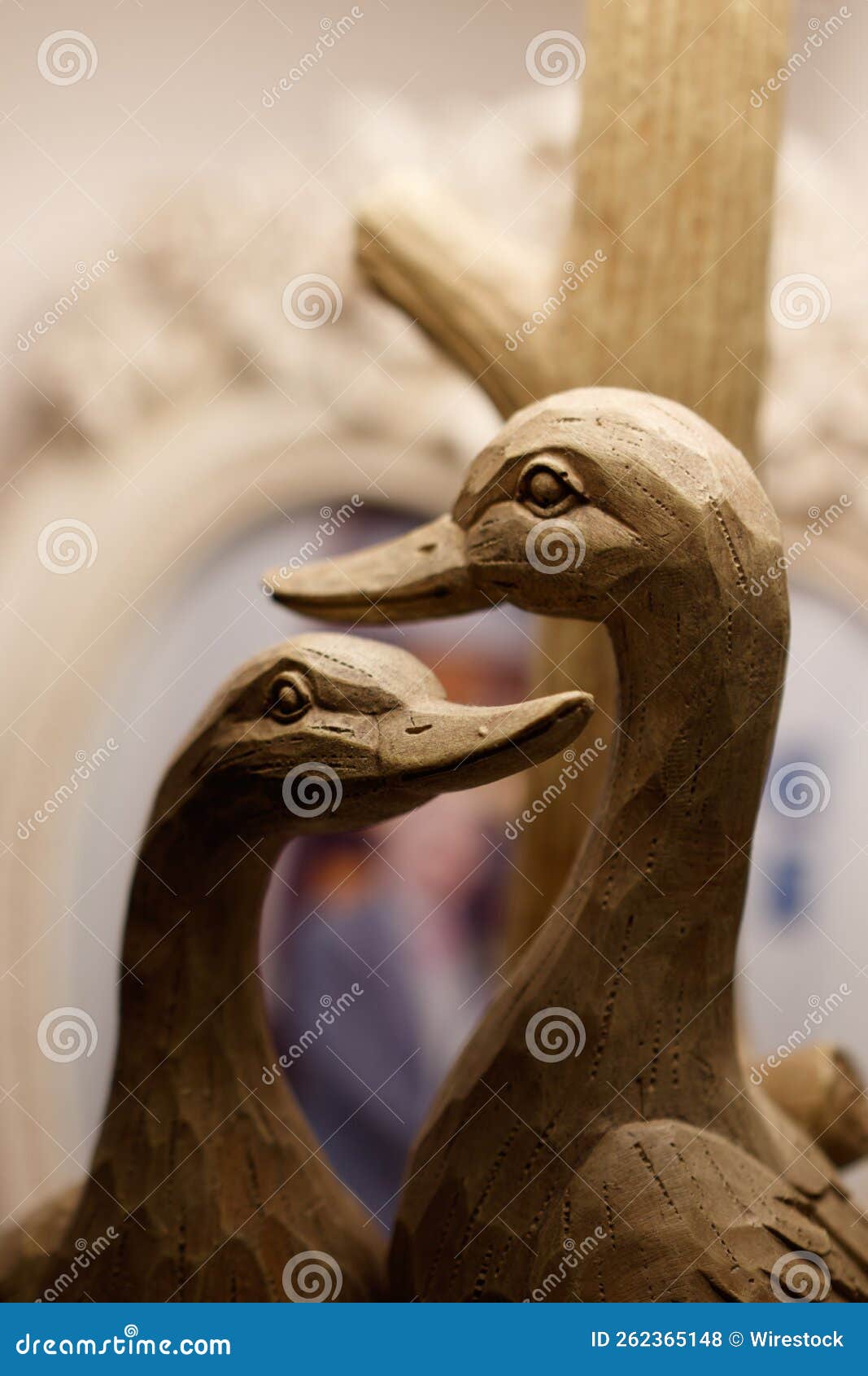 Beautiful Sculpture of Two Ducks Made of Clay Stock Photo Image of