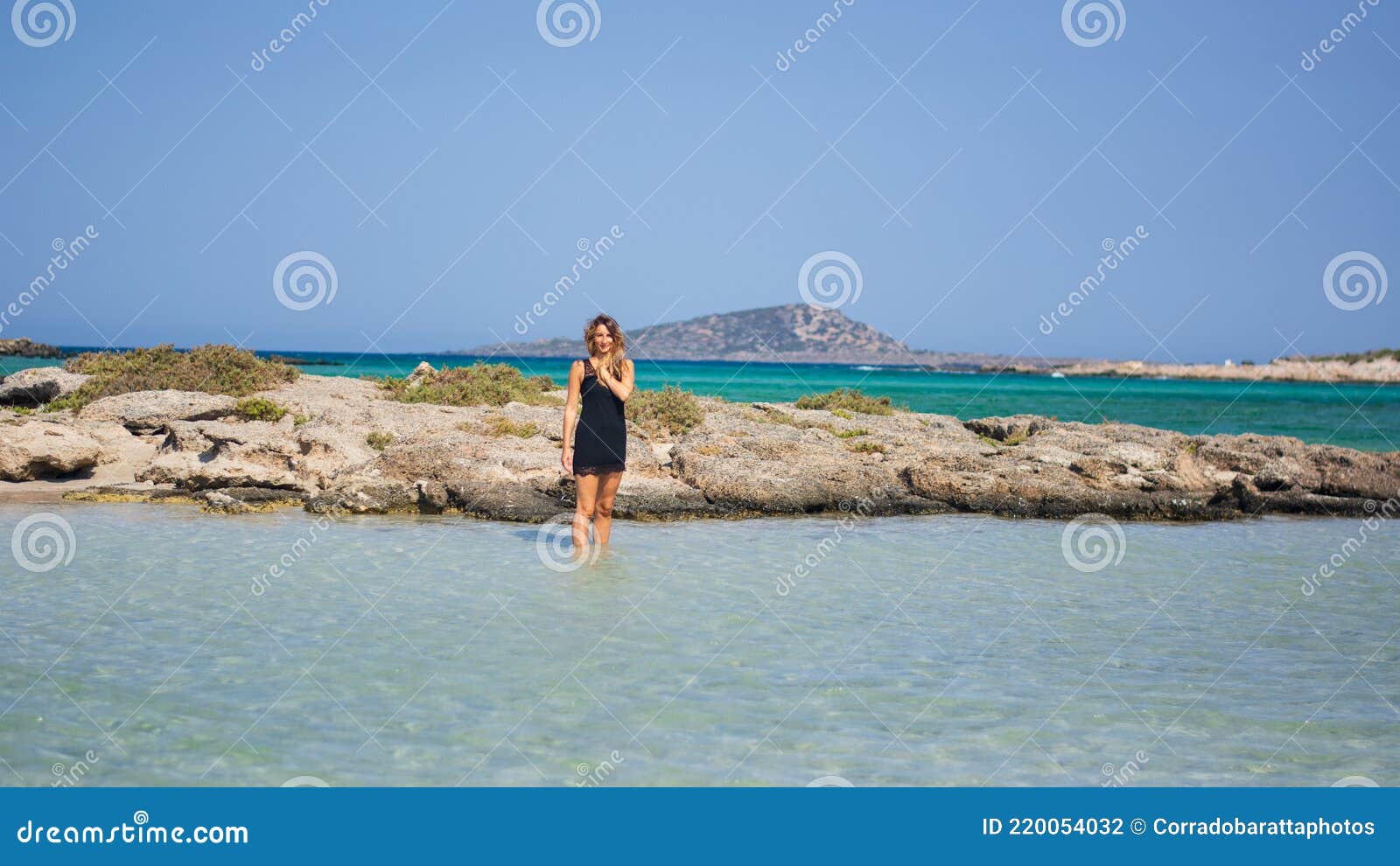 the happy woman at the sea