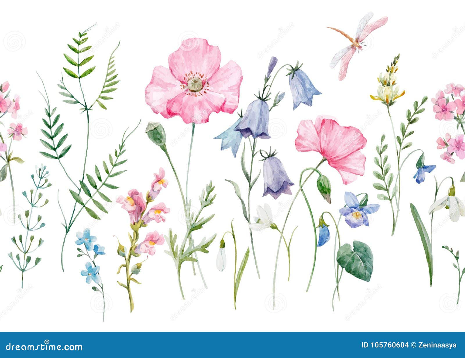 watercolor floral  pattern