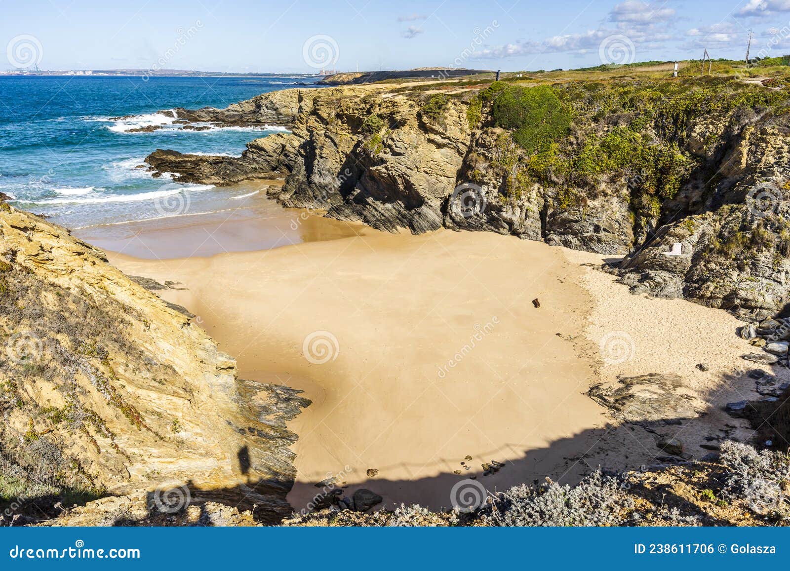 beautiful serro da aguia beach, vicentina coast, alentejo, portugal